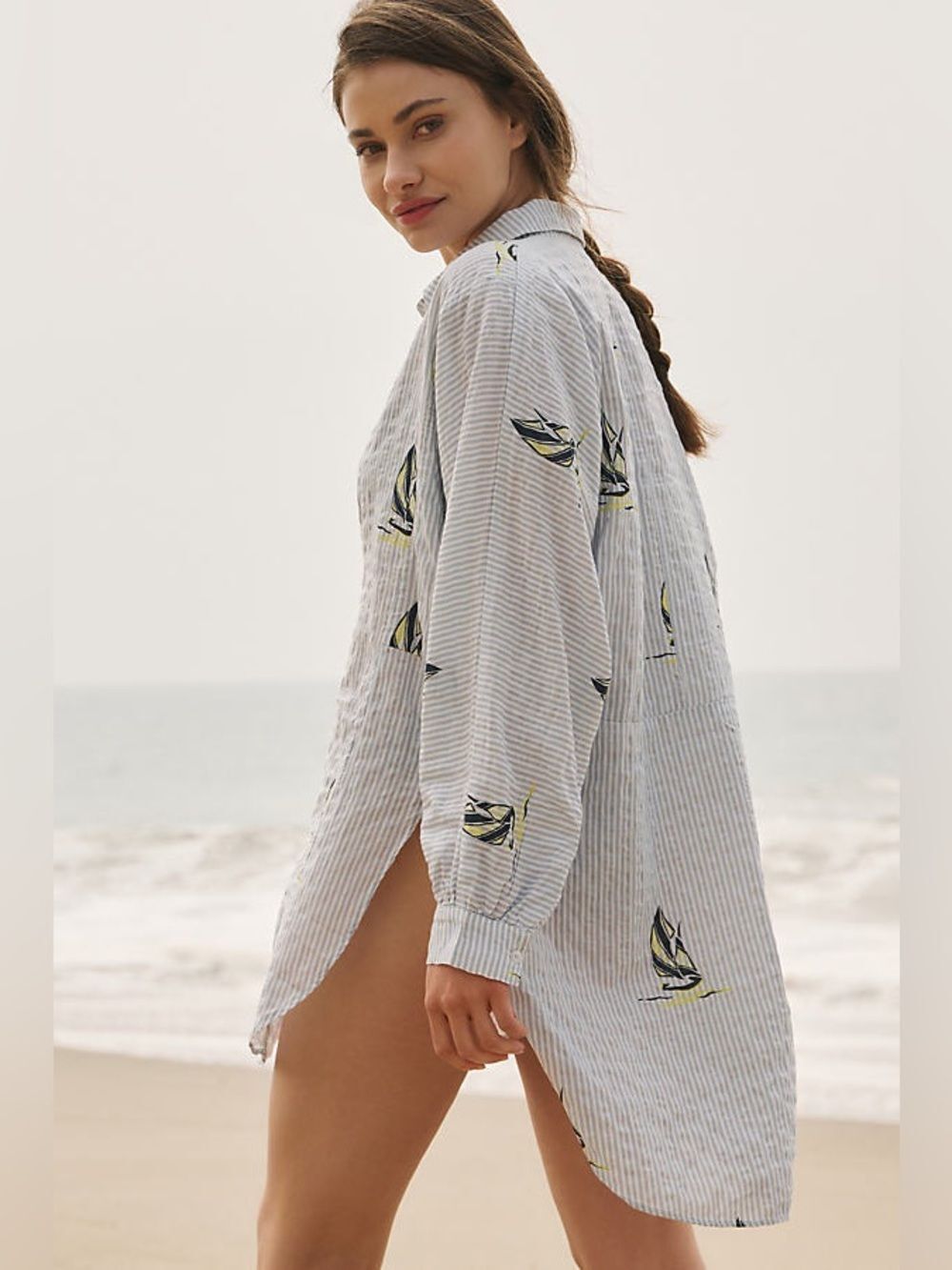 New Anthropologie Daria Buttondown Tunic Size M